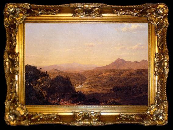 framed  Frederic Edwin Church Scene among the Andes, ta009-2